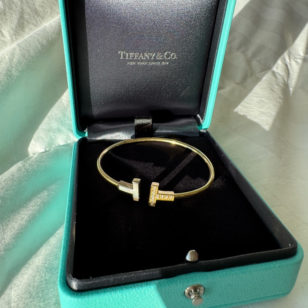 Tiffany & Co. Gold Bracelet with Silver Accents